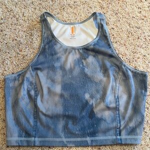 Lucy Denim Blue Tie-Dye Tank Top